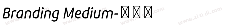 Branding Medium字体转换